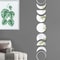 Moon Phase Mirror Wall Stickers Set 9Piece Acrylic Mirror Decals 1