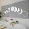 Moon Phase Mirror Wall Stickers Set 9Piece Acrylic Mirror Decals 3