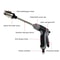 High Pressure Water Gun LongReach Hose Wand With Foam Bottle 2
