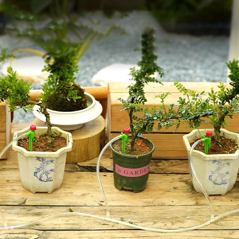 Garden Adjustable Drip Irrigation Kit With Regulating Valve 47mm Irrigation Hose Micro Drippers For 2