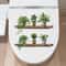 Green Potted Plant Shelf Peel And Stick Wall Decor Sticker For Bathroom Toilet Living Room 1