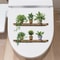Green Potted Plant Shelf Peel And Stick Wall Decor Sticker For Bathroom Toilet Living Room 1