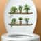 Green Potted Plant Shelf Peel And Stick Wall Decor Sticker For Bathroom Toilet Living Room 3