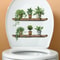 Green Potted Plant Shelf Peel And Stick Wall Decor Sticker For Bathroom Toilet Living Room 3