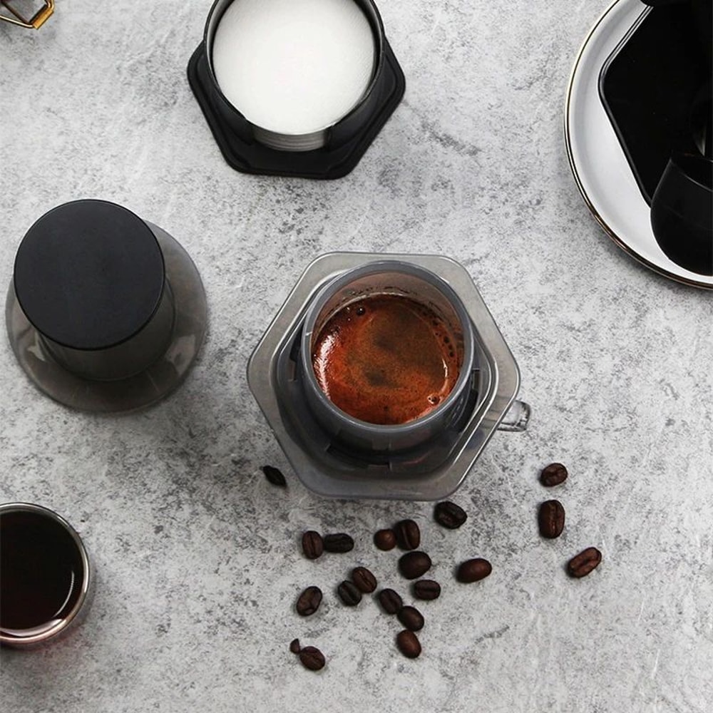 Premium Portable Espresso French Press Coffee Maker Set Complete Manual Portable Coffee Maker Kit 4