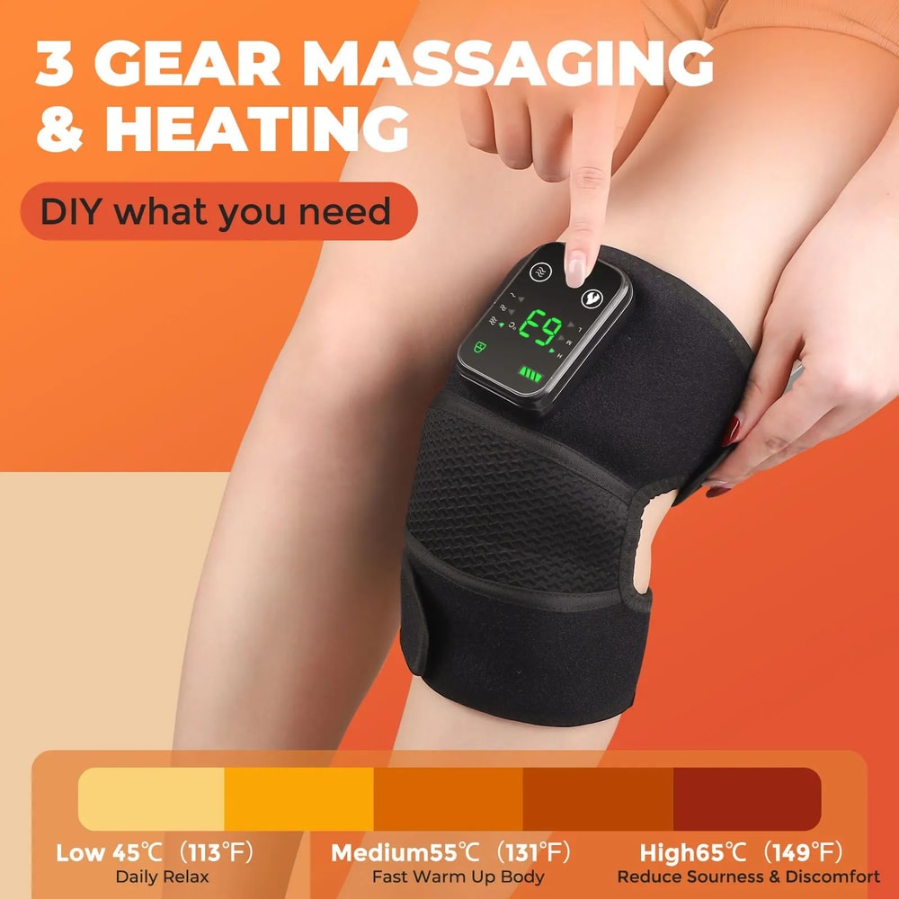 Premium 3in1 Heated Knee Massager Vibration Therapy Joint Relief Wrap 2