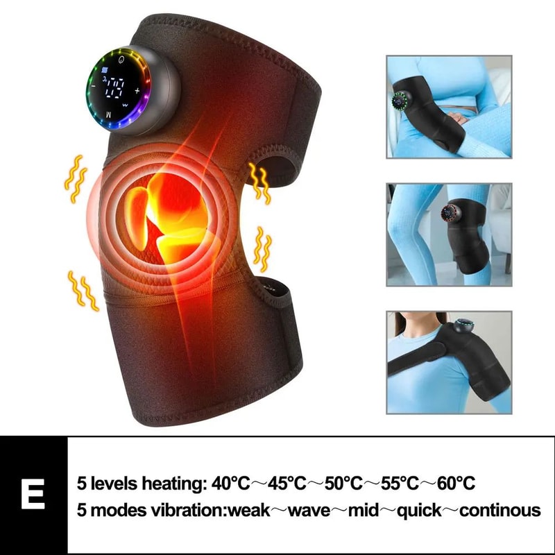 Premium 3in1 Heated Knee Massager Vibration Therapy Joint Relief Wrap 7