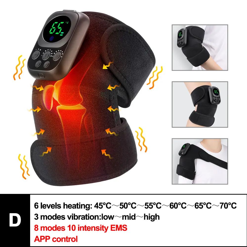 Premium 3in1 Heated Knee Massager Vibration Therapy Joint Relief Wrap 8