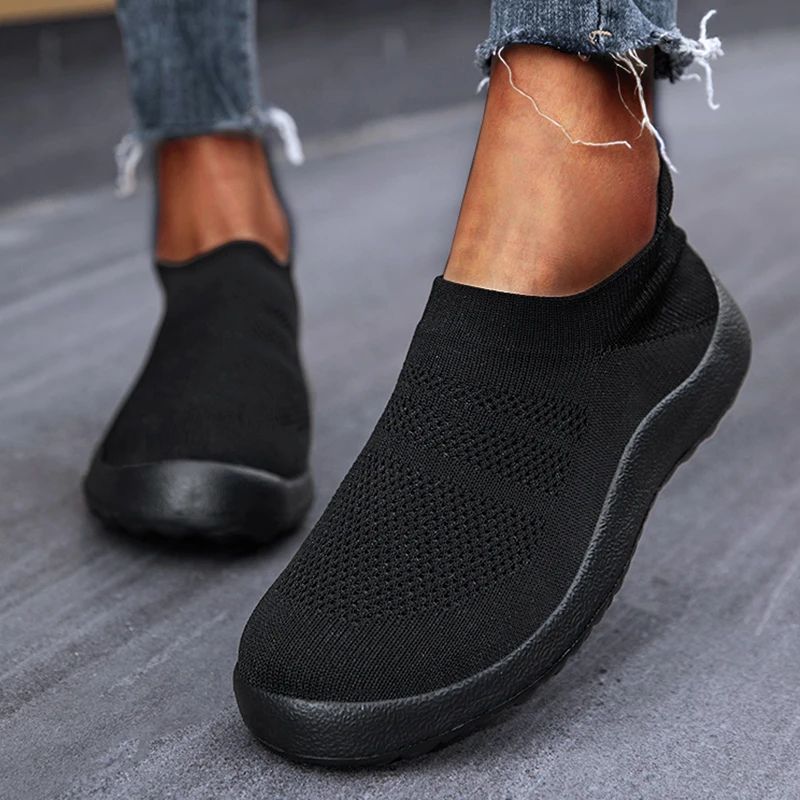 2024 Womens SlipOn Sock Sneakers Breathable Comfort Walking Running Shoes 4
