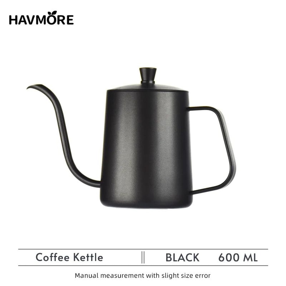 Premium Stainless Steel 600ml Gooseneck Coffee Kettle Precision PourOver Barista Brewing 6