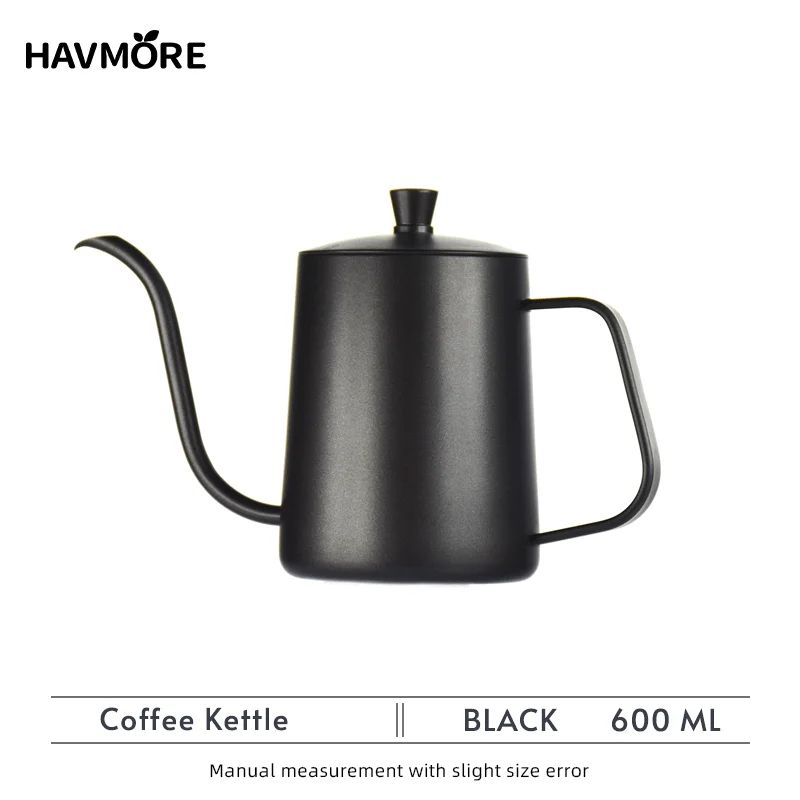 Premium Stainless Steel 600ml Gooseneck Coffee Kettle Precision PourOver Barista Brewing 6