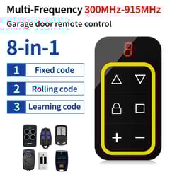 universal multi-frequency garage remote duplicator controller – 8-channel universal garage remote