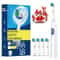 Premium Rotating Rechargeable Electric Toothbrush With 8 Soft Brush Heads Deep Clean Oral Care For 9