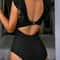 Sculpt Shine Mesh OnePiece Swimsuit Backless VNeck Tummy Control HighCut Swimwear 6