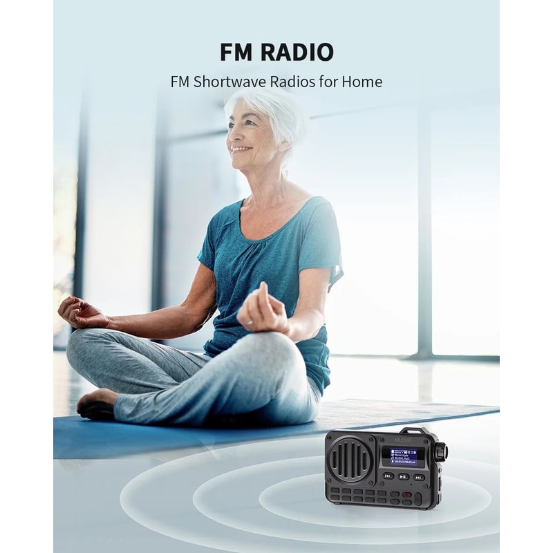 MLOVE BV800 UltraVersatile Portable Bluetooth Speaker With FM Radio LCD Display 7