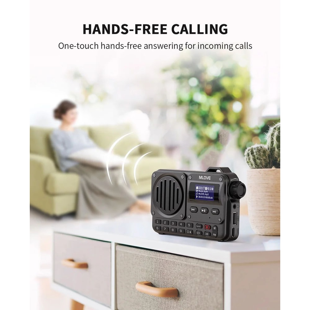 MLOVE BV800 UltraVersatile Portable Bluetooth Speaker With FM Radio LCD Display 10