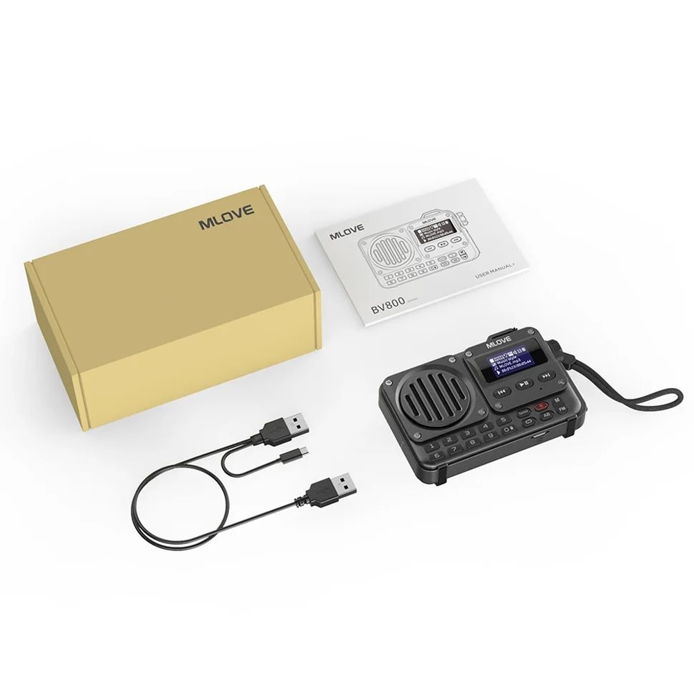 MLOVE BV800 UltraVersatile Portable Bluetooth Speaker With FM Radio LCD Display 15