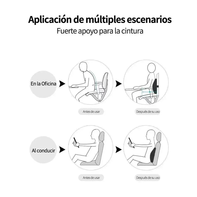 Premium Memory Foam Lumbar Support Cushion Ergonomic Back Pain Relief Pillow For Car Office Gamin 5