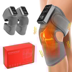 premium electric heated knee massager with adjustable vibration massage & hot compress therapy