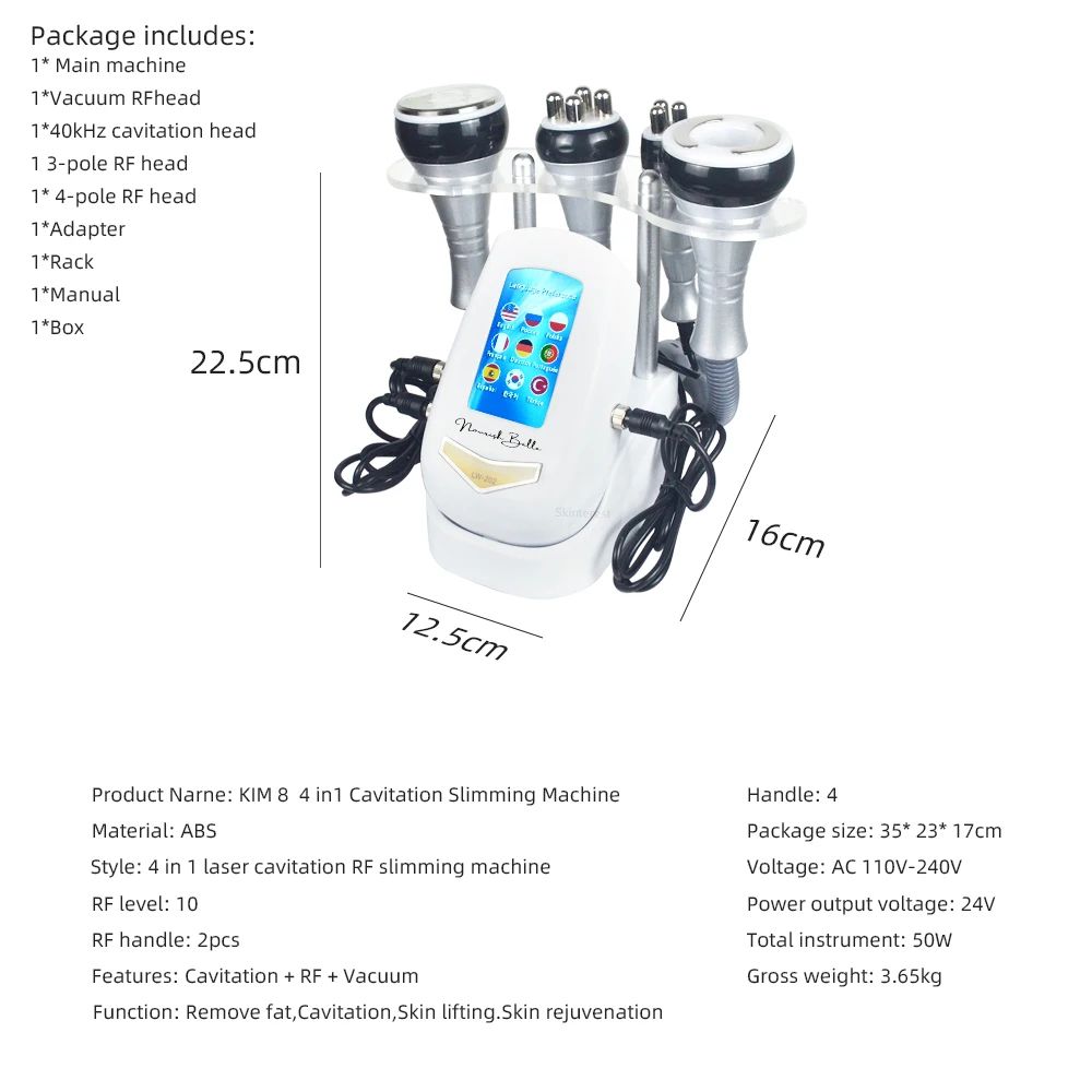 4in1 Cavitation Body Slimming Skin Tightening Machine 5