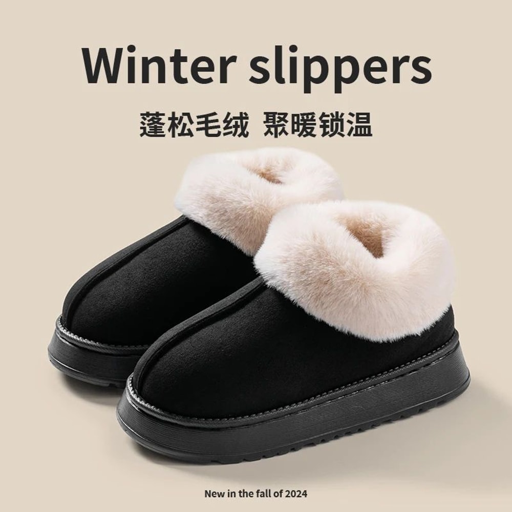 Fluffy FauxFur House Boot Slippers For Winter Comfort Women Men 6