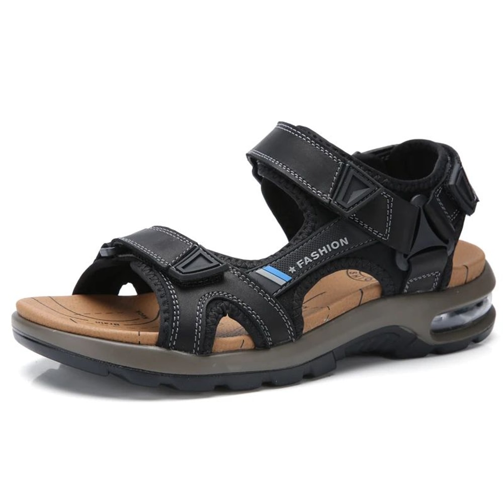Premium Mens Leather Roman Sandals Classic Comfortable Beach Outdoor Footwear 1