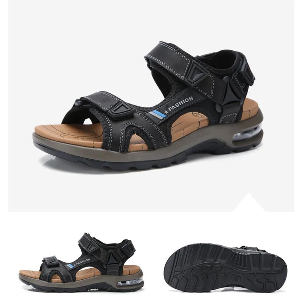 Premium Mens Leather Roman Sandals Classic Comfortable Beach Outdoor Footwear 7