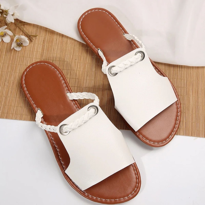 Square Toe Cross Strap Flat Sandals For Women Minimalist Womens Summer Sandals For Beach Everyday 8