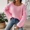 Chic Womens Off Shoulder Sweater With Flare Sleeves Loose Knit Pullover Top 2