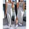 Elegant Summer Sleeveless Womens Summer Dress Casual Solid Slit Midi Dress 1