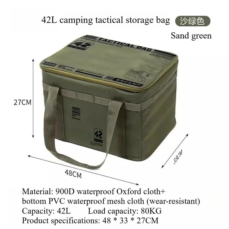 Large Capacity Folding Camping Storage Box Waterproof Picnic Outdoor Gear Organizer 6