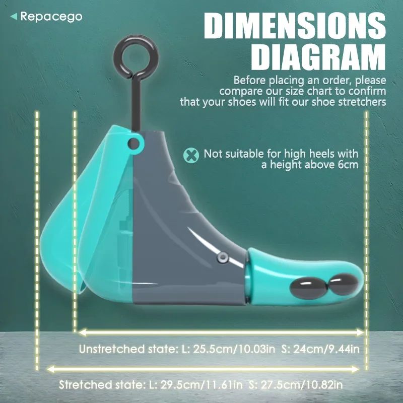 Repacego Adjustable Shoe Tree Shoe Stretcher 12 Pcs Length Width Shoe Expander For Men Women 4