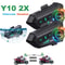 Kebidumei YP10 Motorcycle Helmet Intercom Bluetooth 53 For 2 Riders Waterproof 300m 0