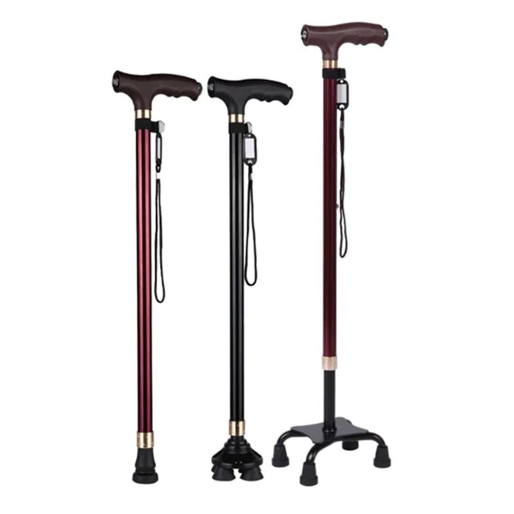 Premium Retractable Adjustable Walking Cane With LED Light For Seniors Elders 0