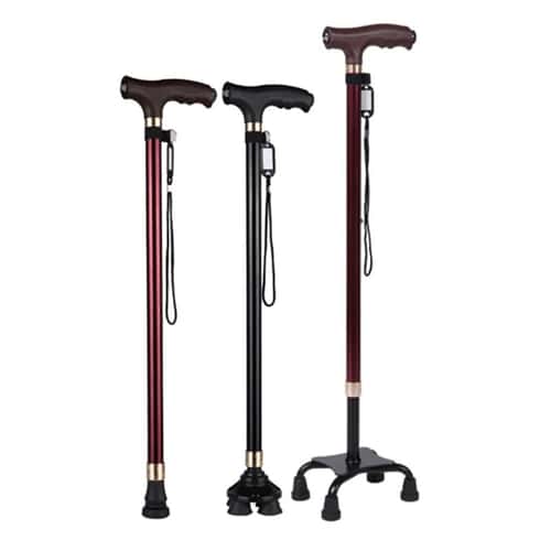 Premium Retractable Adjustable Walking Cane with LED Light for Seniors & Elders