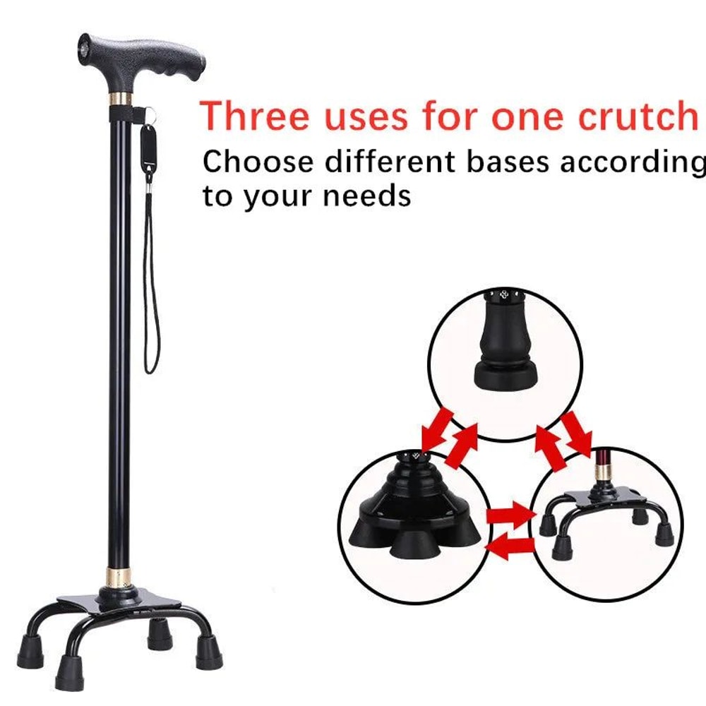 Premium Retractable Adjustable Walking Cane With LED Light For Seniors Elders 12