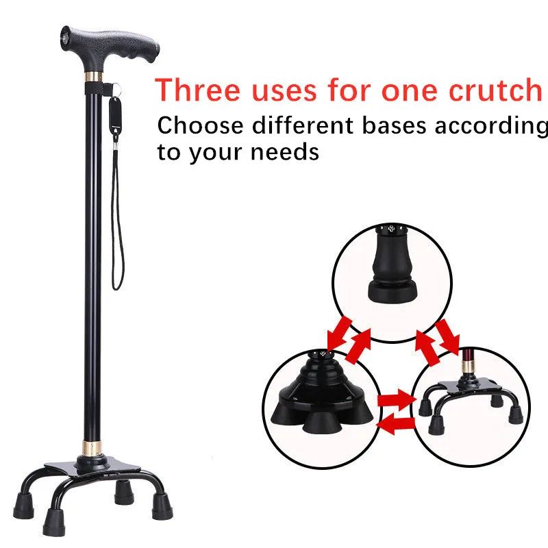 Premium Retractable Adjustable Walking Cane With LED Light For Seniors Elders 12