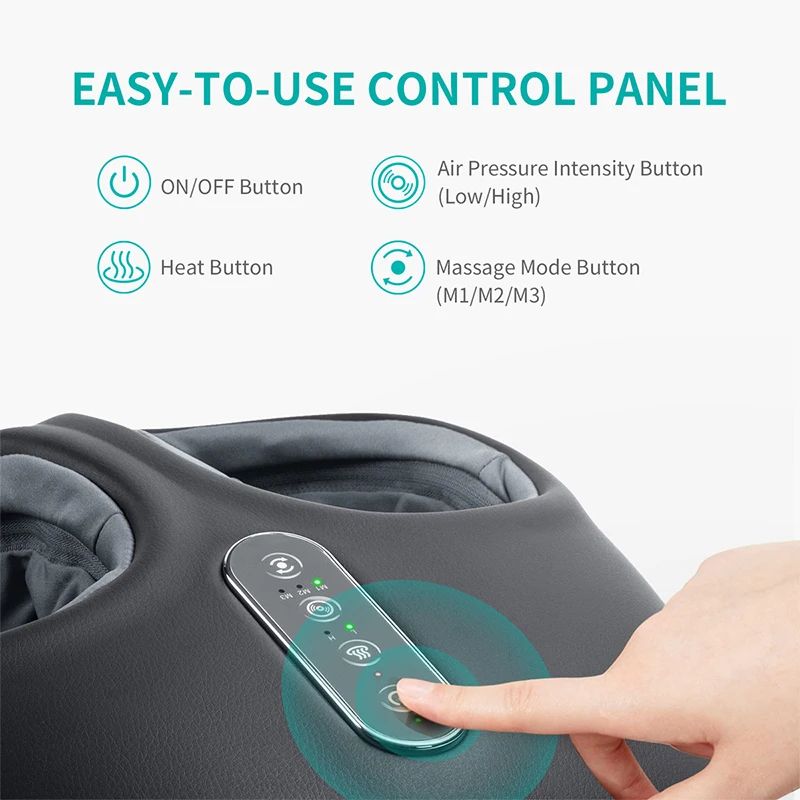 Ultimate DeepRelax Foot Massager Machine Shiatsu Kneading Air Compression Heat Therapy 2