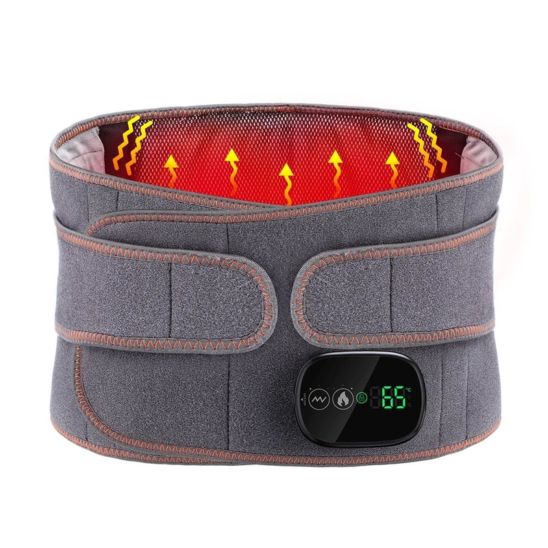 Advanced Red Light Therapy Heating Vibration Massage Belt Lumbar Support Hot Compress Back Relief 7