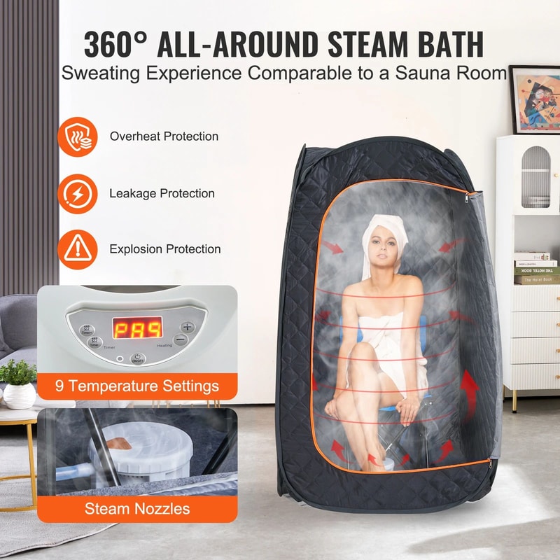 Compact Home Steam Therapy Sauna Tent Portable Steam Sauna Tent For Detox Relaxation 2