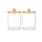 Premium Acrylic Desktop Storage Canister Clear Organizer Jars Cotton Rounds Holder Set 10
