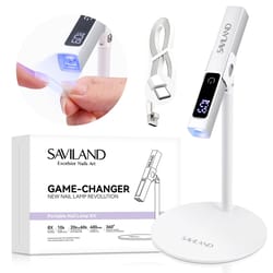 saviland portable rechargeable uv led nail lamp – compact mini gel nail dryer with magnetic stand & lcd timer