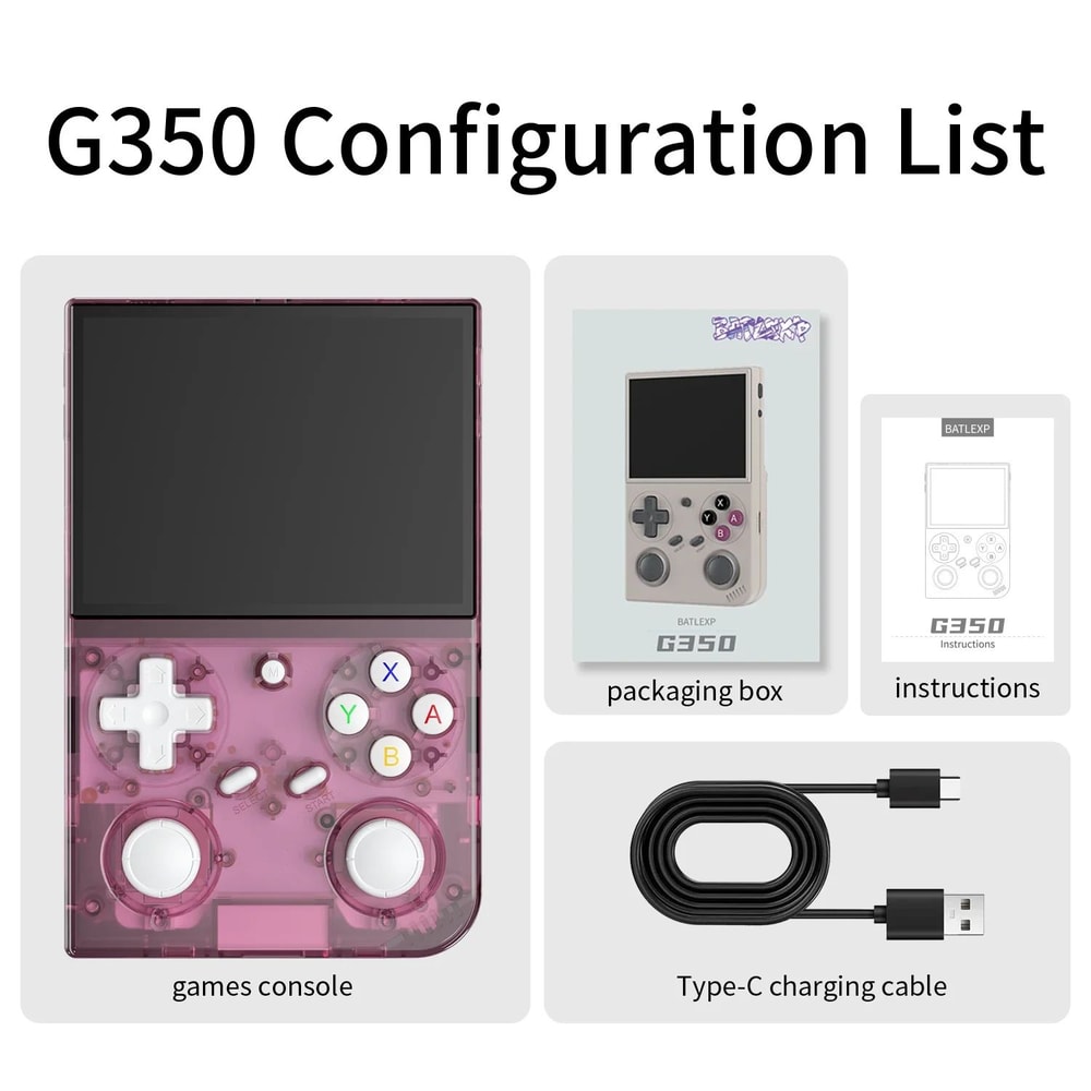 BATLEXP G350 Retro Handheld Retro Game Console With 35 IPS Screen Portable Gaming Console 7