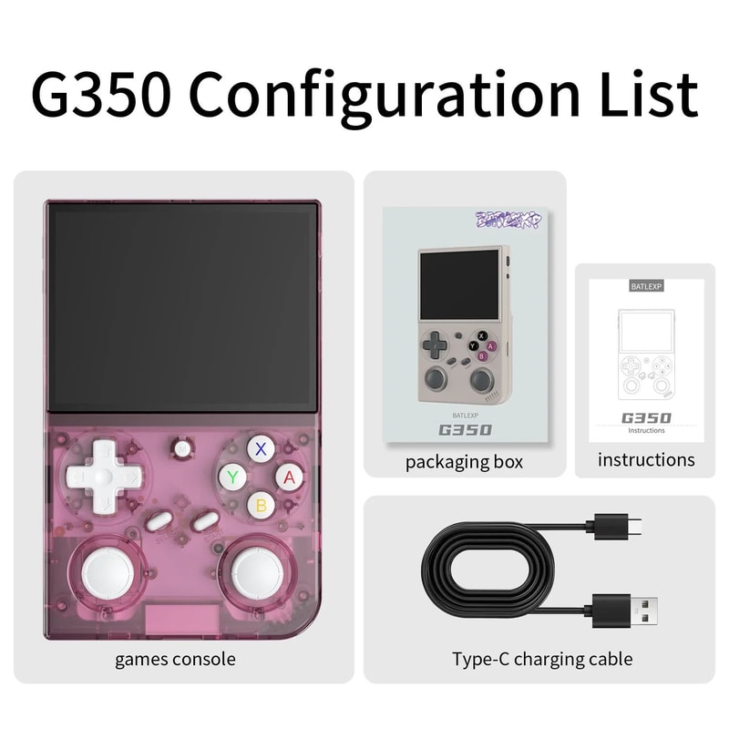 BATLEXP G350 Retro Handheld Retro Game Console With 35 IPS Screen Portable Gaming Console 7