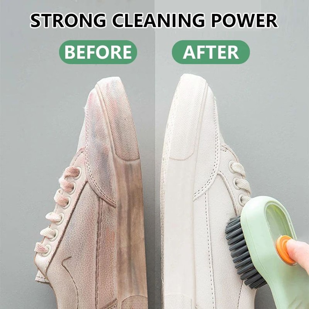 Premium SoftBristled Shoe Clothes Cleaning Brush With BuiltIn Liquid Dispensing 3