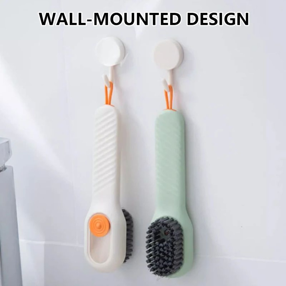 Premium SoftBristled Shoe Clothes Cleaning Brush With BuiltIn Liquid Dispensing 4