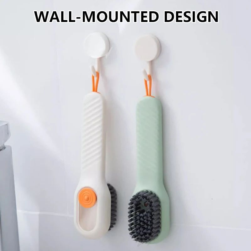 Premium SoftBristled Shoe Clothes Cleaning Brush With BuiltIn Liquid Dispensing 4
