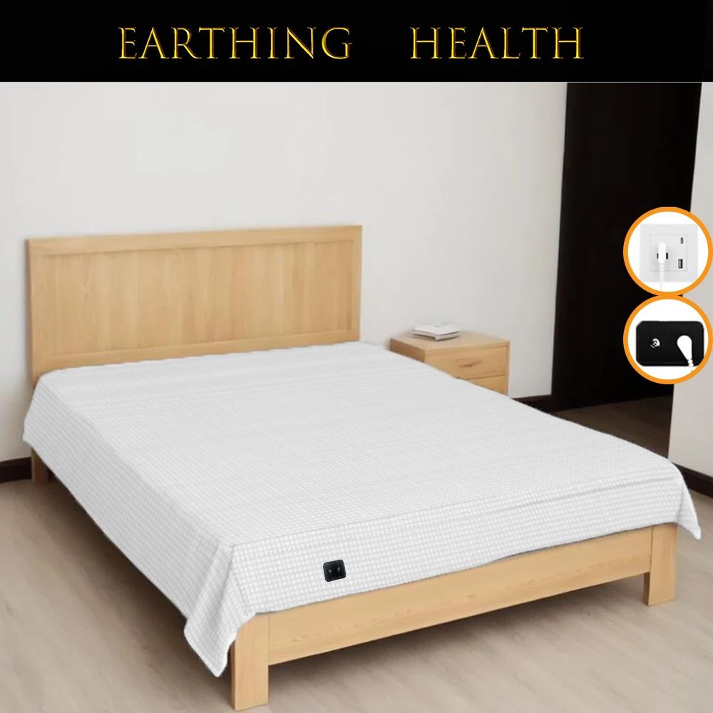 Premium Conductive Grounding Sheet 10 Silver Fiber Antistatic Sleep WellBeing Bedding 0