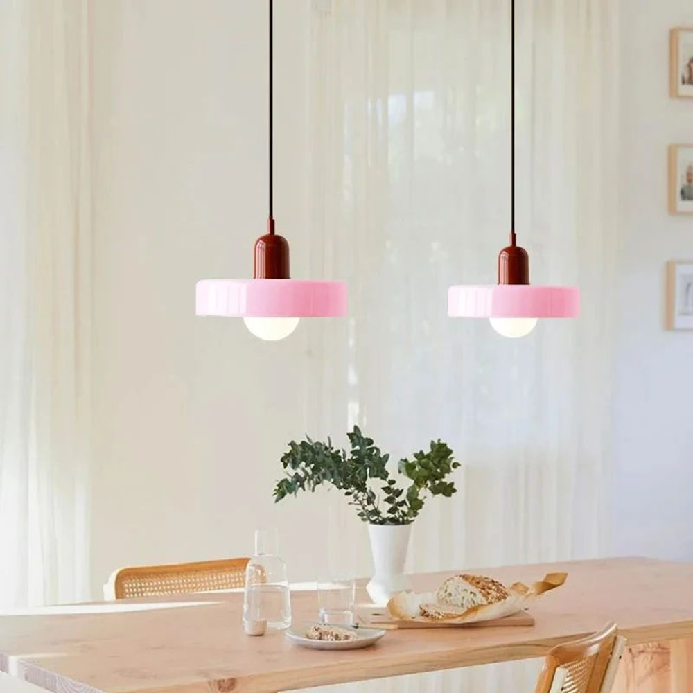 Nordic Elegance Retro Glass Pendant Light LED Indoor Hanging Light Fixture For Living Room Dining 2