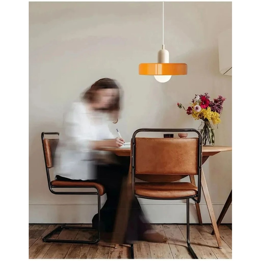 Nordic Elegance Retro Glass Pendant Light LED Indoor Hanging Light Fixture For Living Room Dining 3